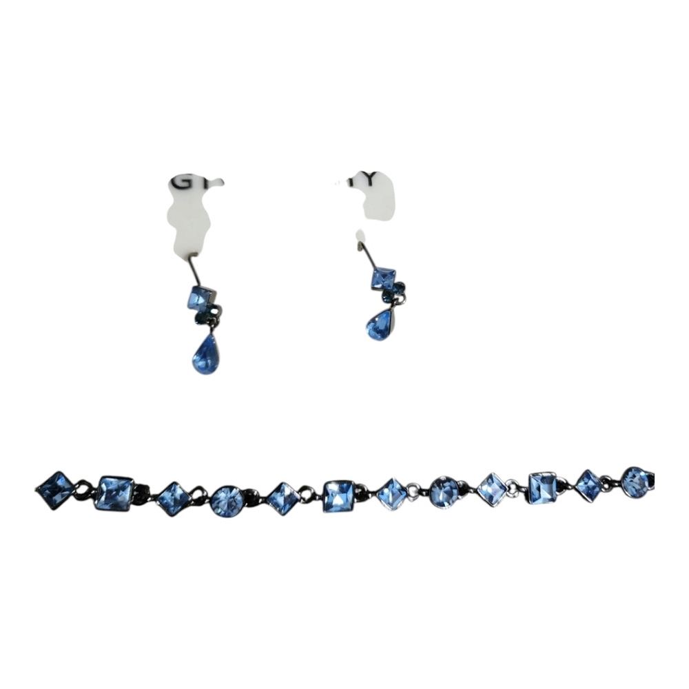 Givenchy Crystal Earrings And Bracelet Vintage